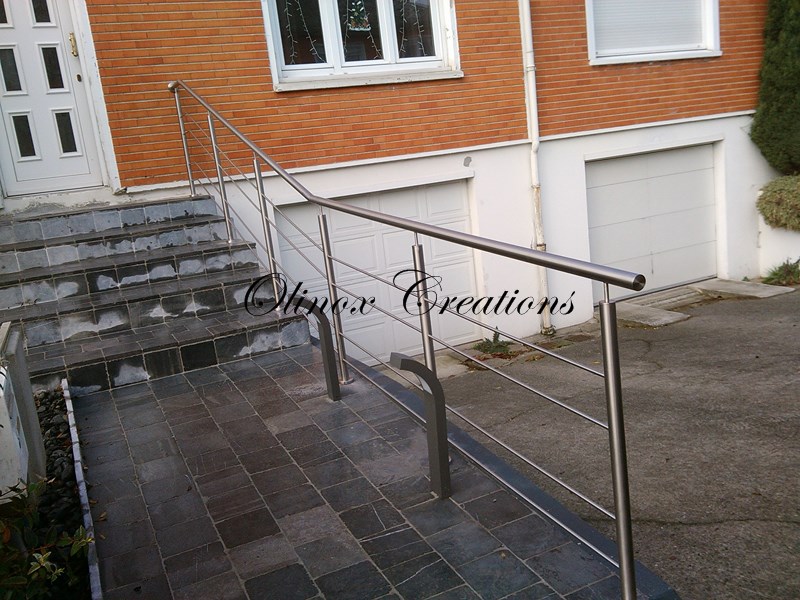 Garde corps rampe en inox