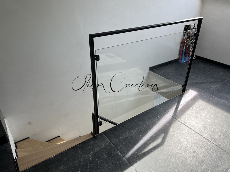 Garde corps métal et verre