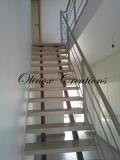 Escalier inox et bois www.olinox-creations.com