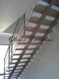 Escalier double limon inox