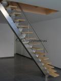 Escalier limon central Inox Olinox Creations