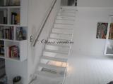 Escalier en crémaillère marches bois Epoxy Blanc