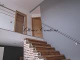 Garde corp inox et main courante sur escalier