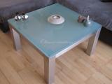 Table inox et verre