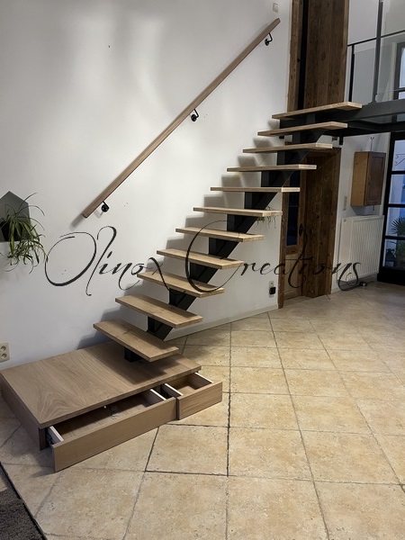 Escalier limon central