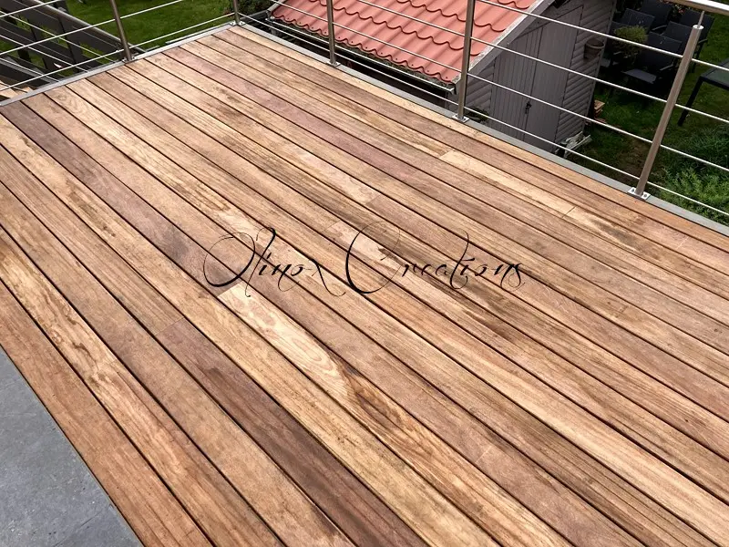 Terrasse bois lattage Cumaru